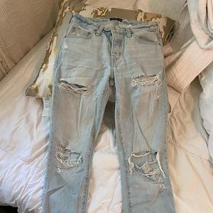 Abercrombie distressed boyfriend jeans